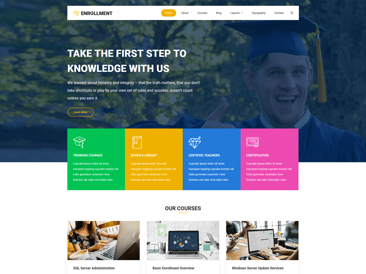 Enrollment Screenshot