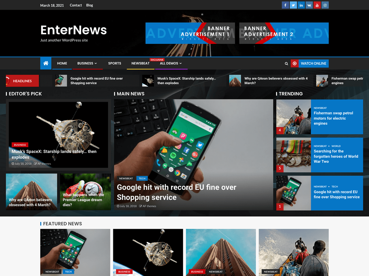 EnterNews screenshot
