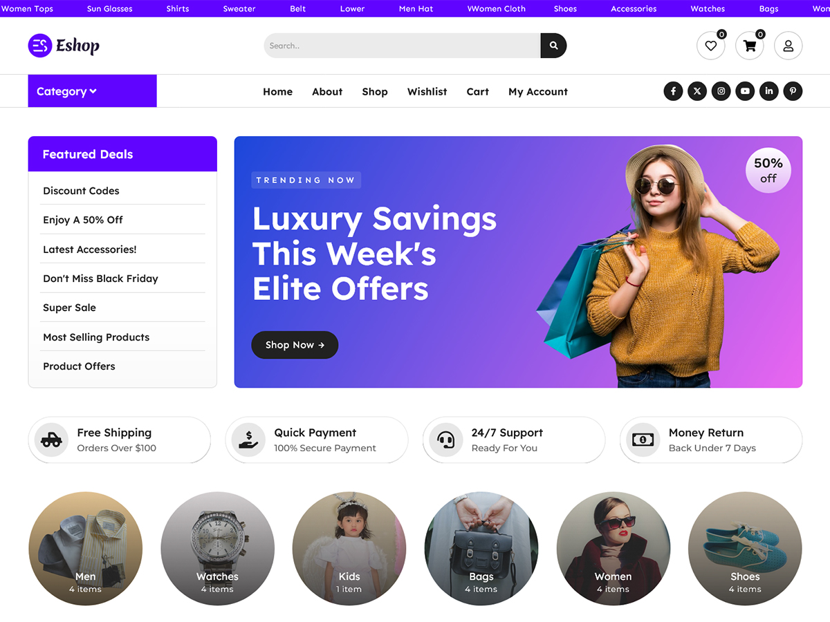 Eshop Elementor