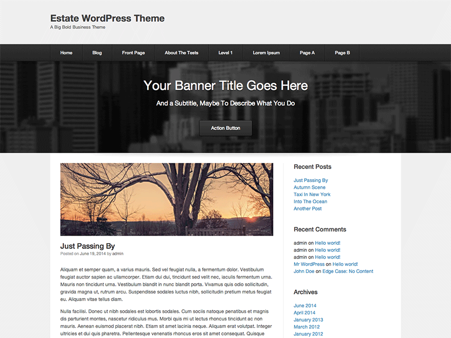 Estate WordPress Theme by siteorigin