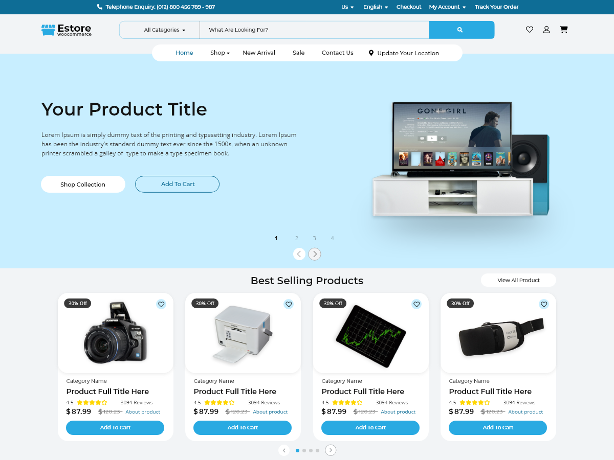 Estore Woocommerce Screenshot
