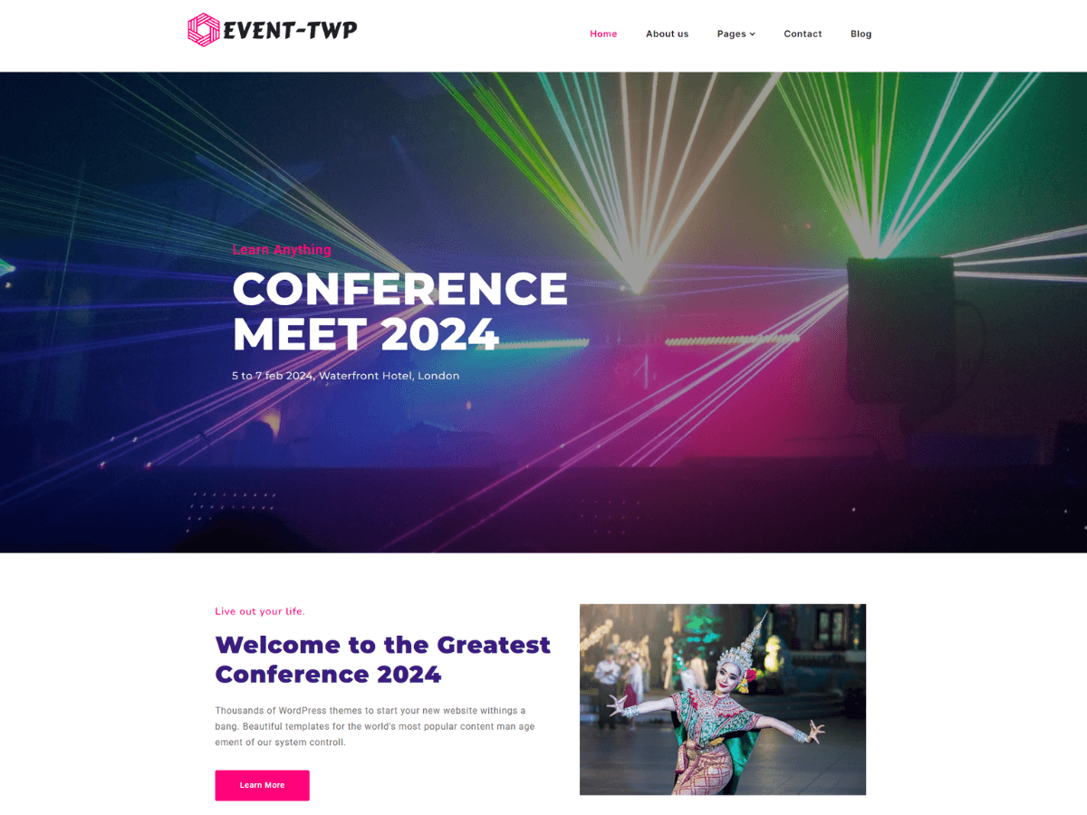 Event Elementor Screenshot