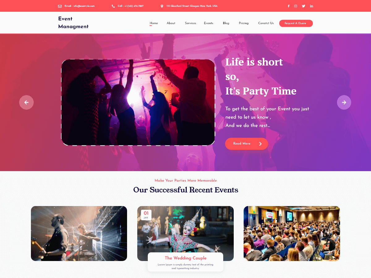 Event Management screenshot