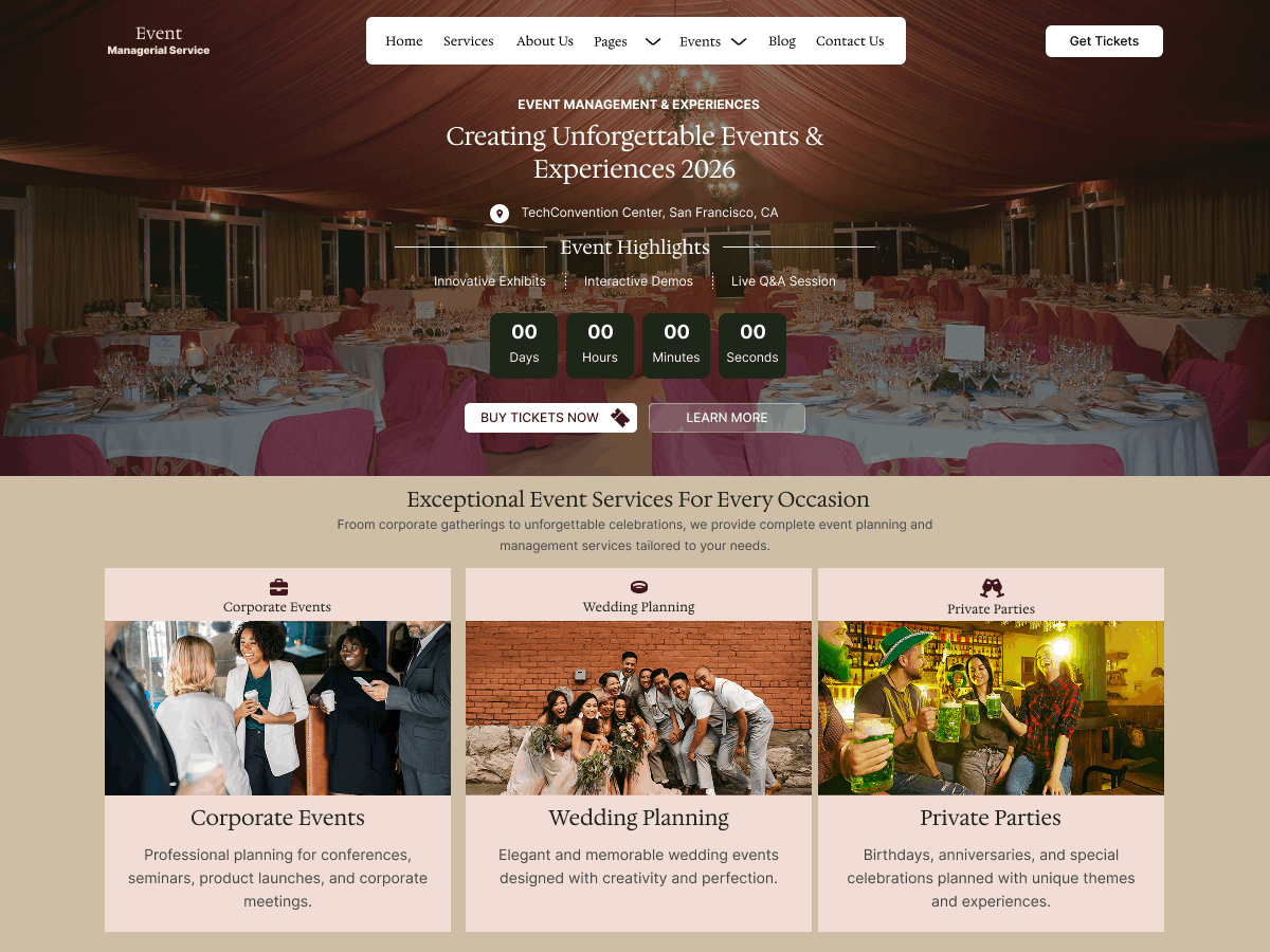 Event Managerial Service