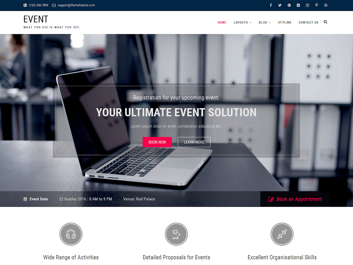 Event WordPress Theme by themefreesia