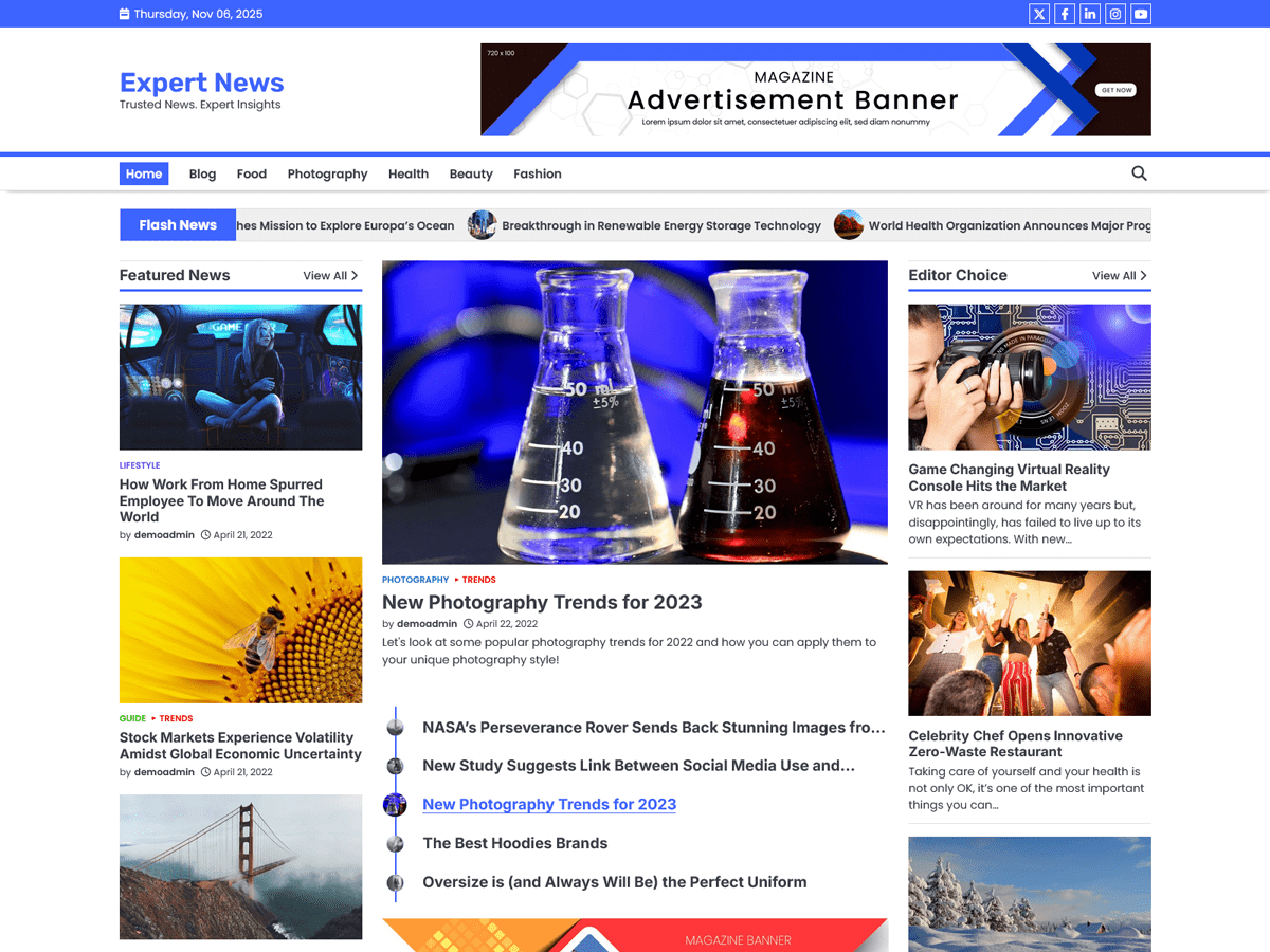 Expert News Screenshot