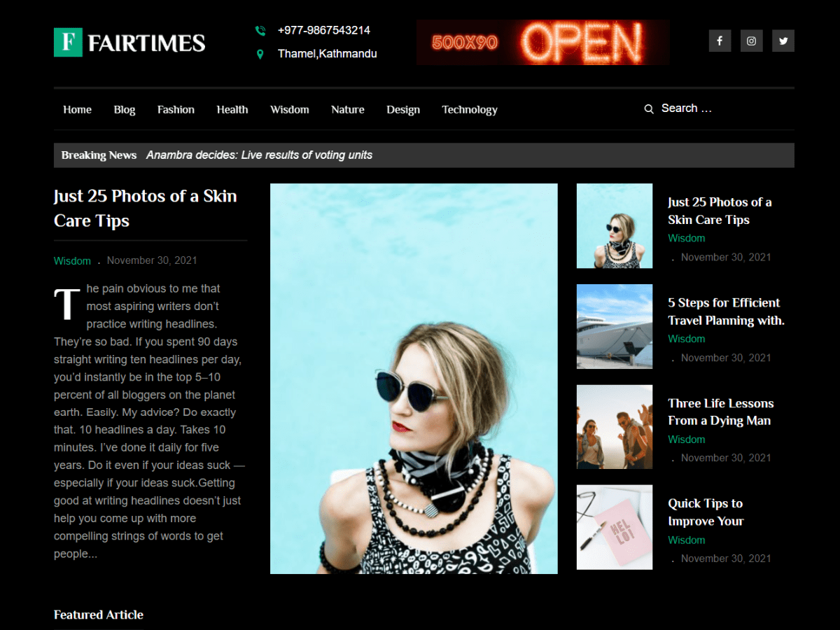 Fairtimes Screenshot