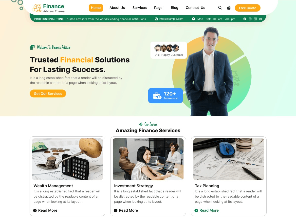 Financial Advisor screenshot