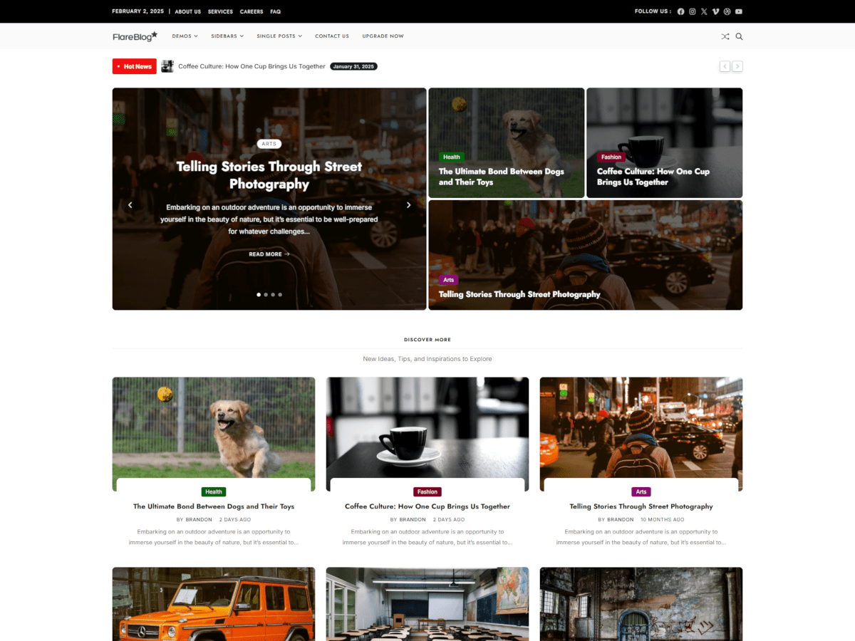 FlareBlog Screenshot