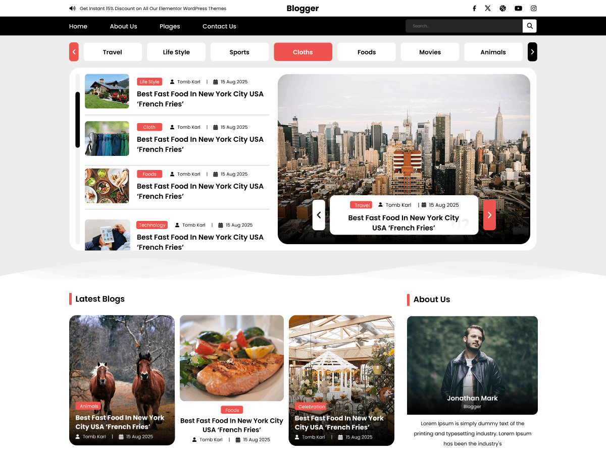 Flex Blogging Screenshot