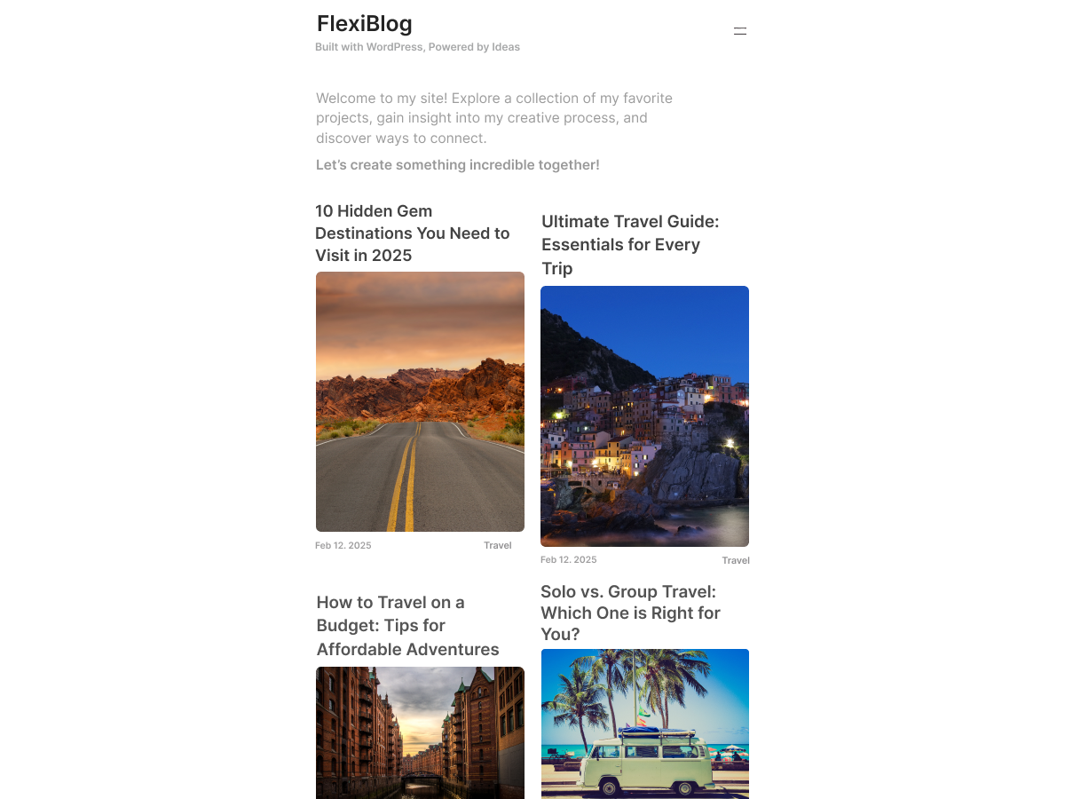 FlexiBlog screenshot
