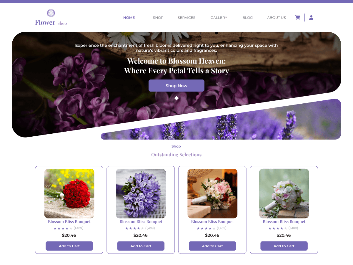 Flower Shop Elementor screenshot