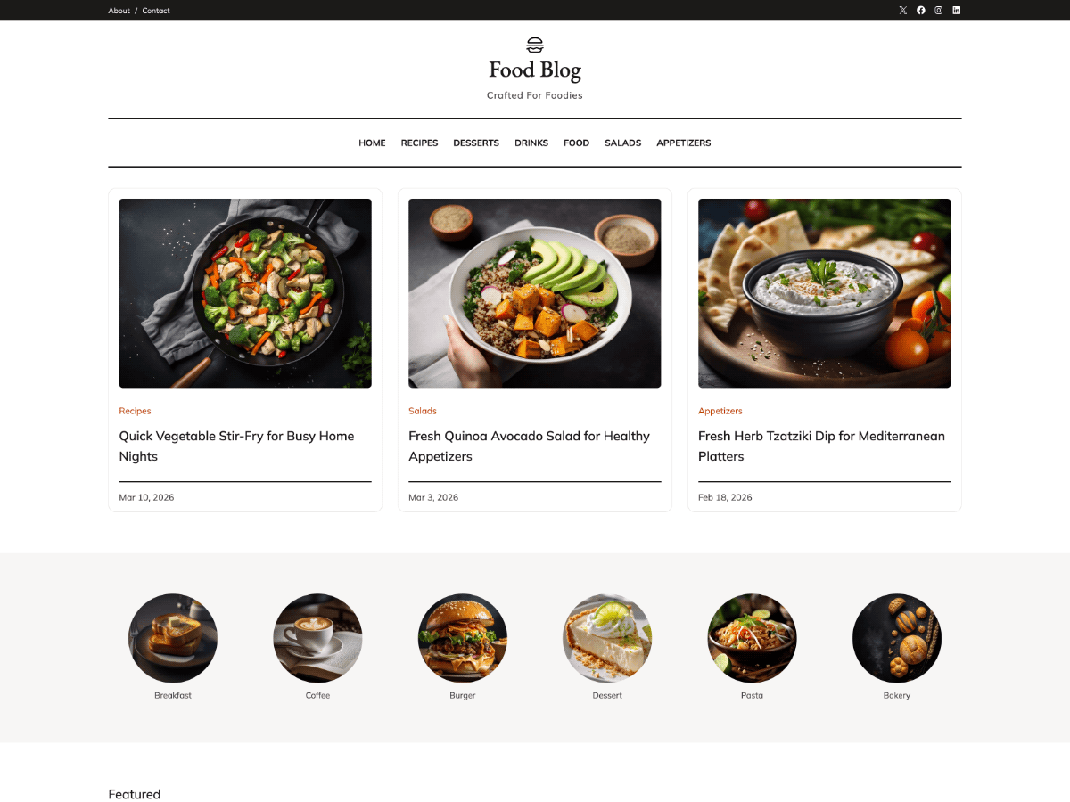 Food Blog FSE