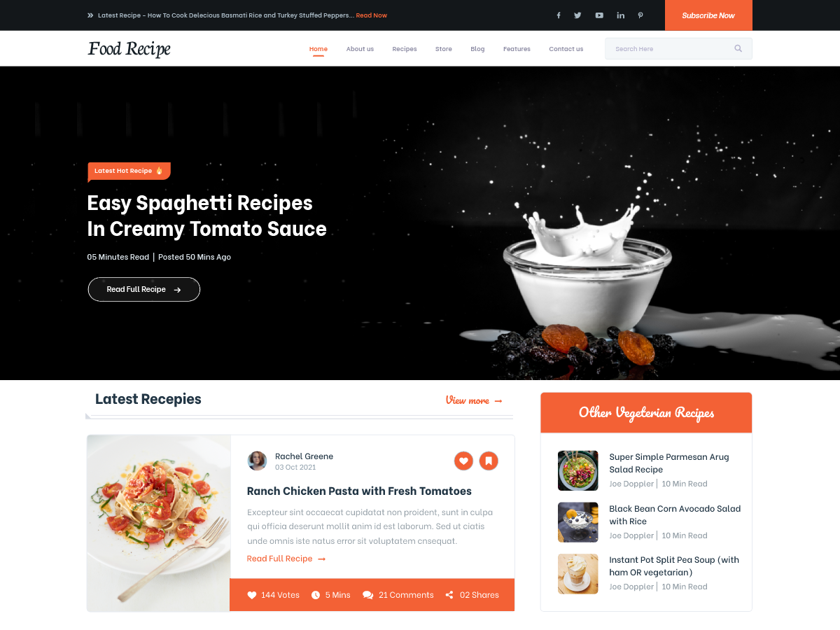 Food Recipe Blog