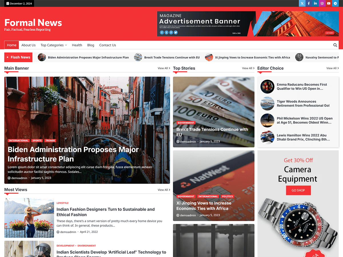 Formal News Screenshot