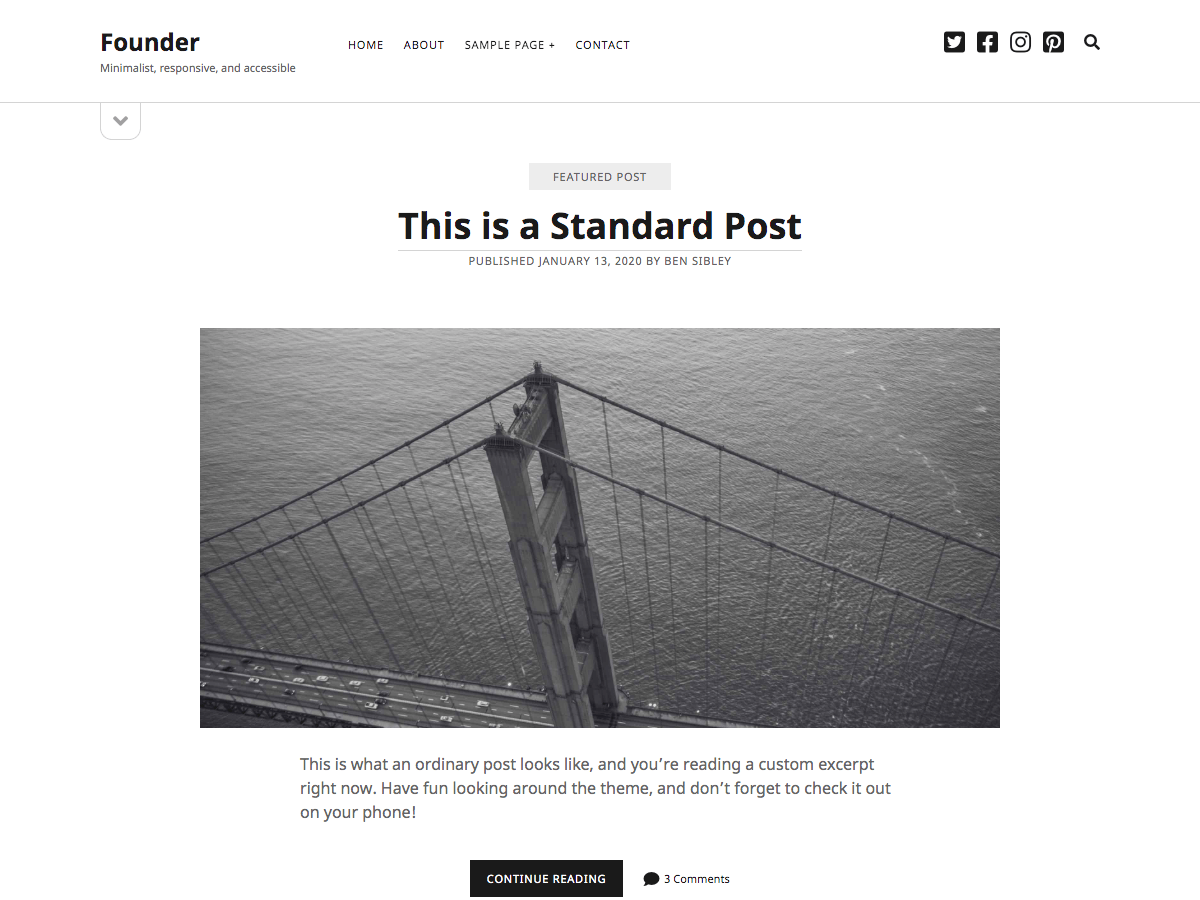 Founder WordPress Theme by priyanshumittal