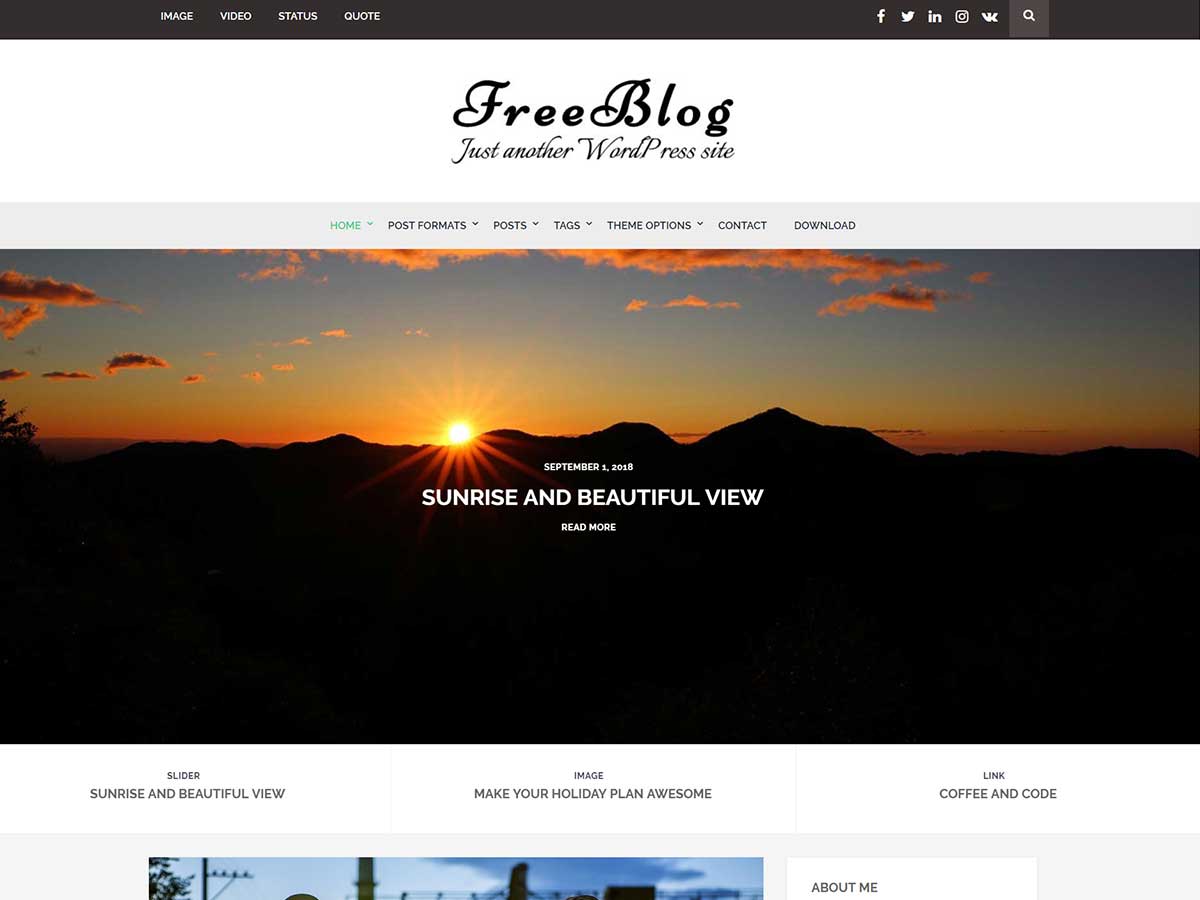 Free Blog screenshot