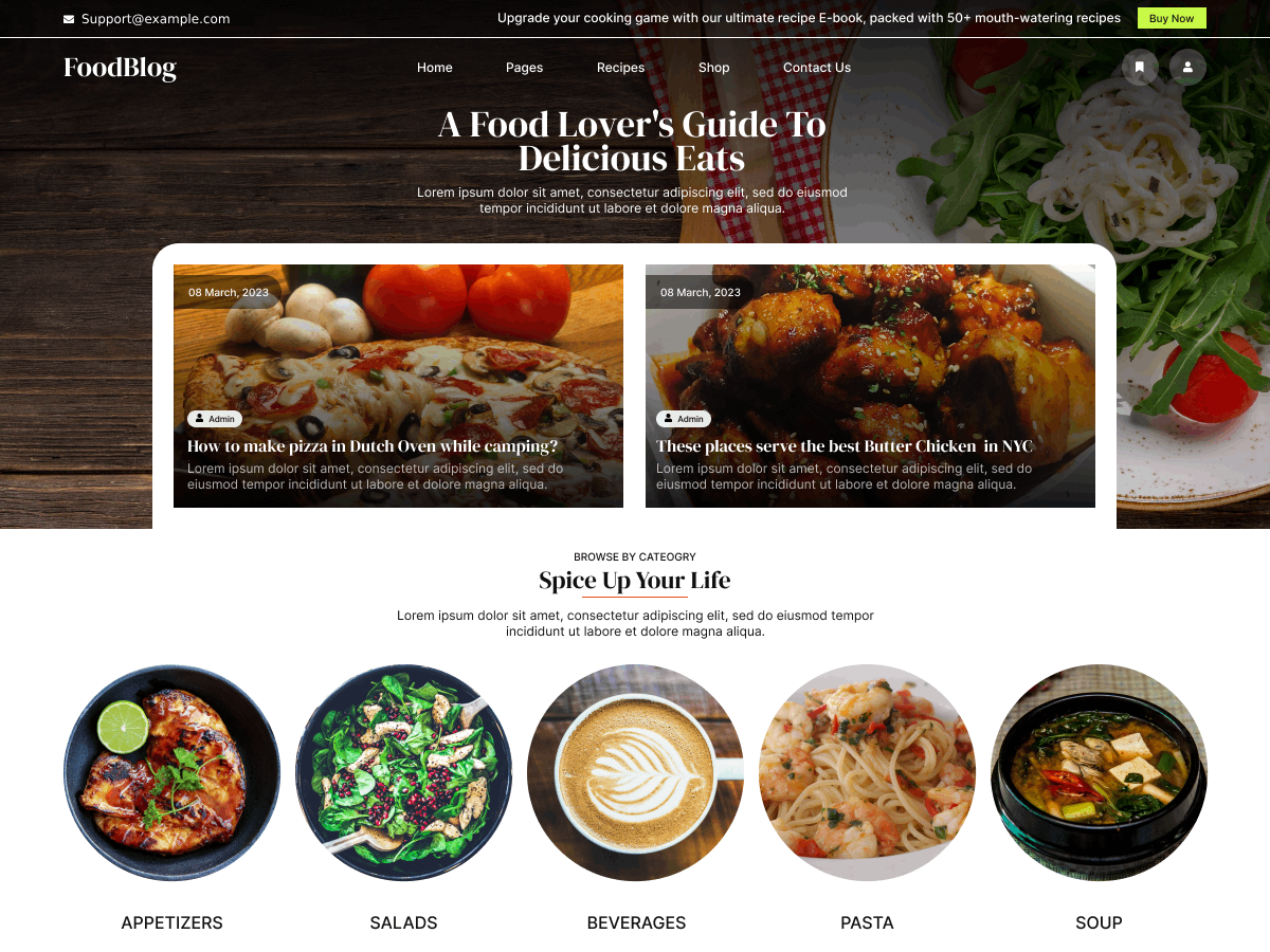 FSE Foodie Blog screenshot