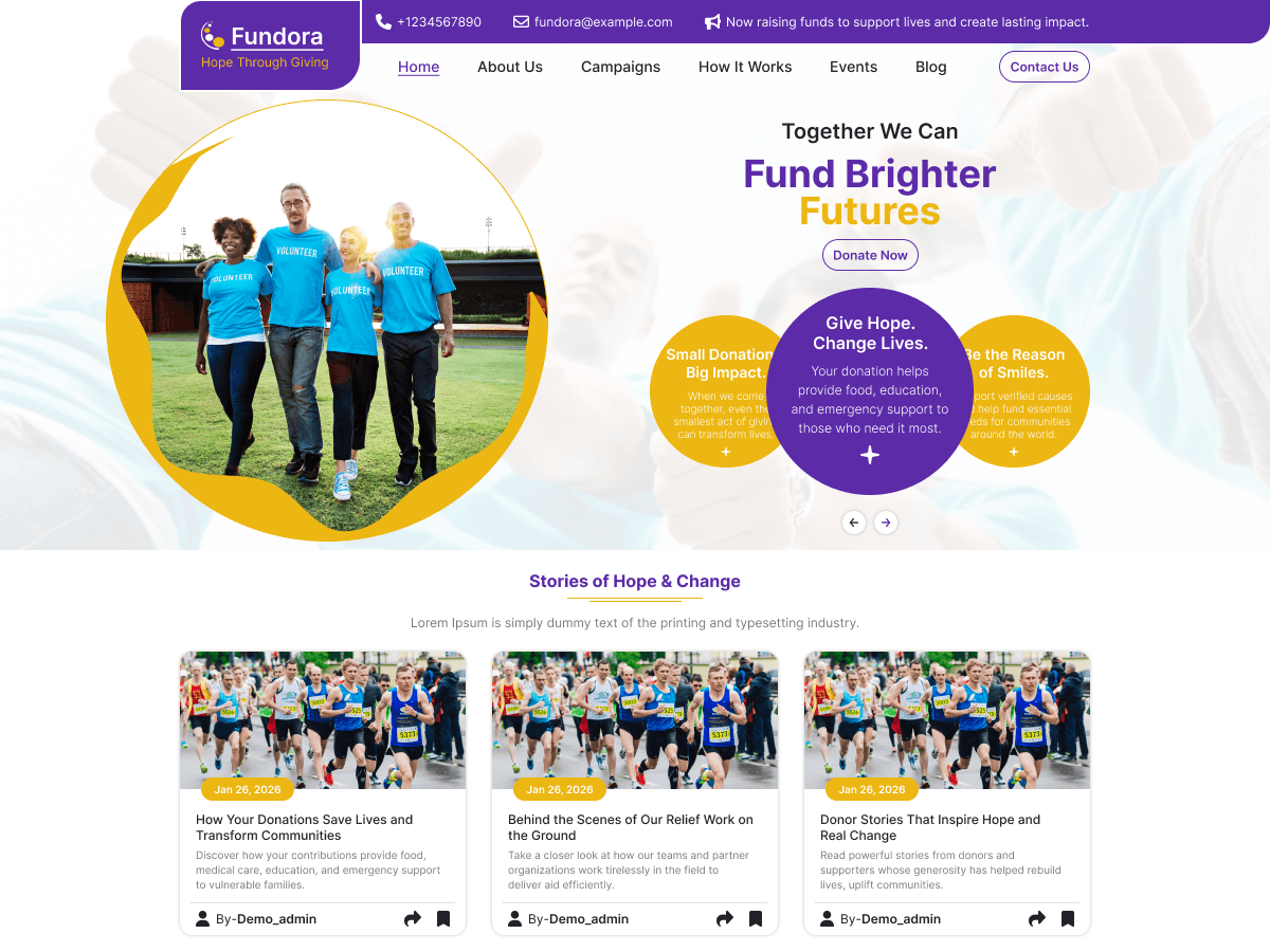 Fundraiser Nonprofit screenshot