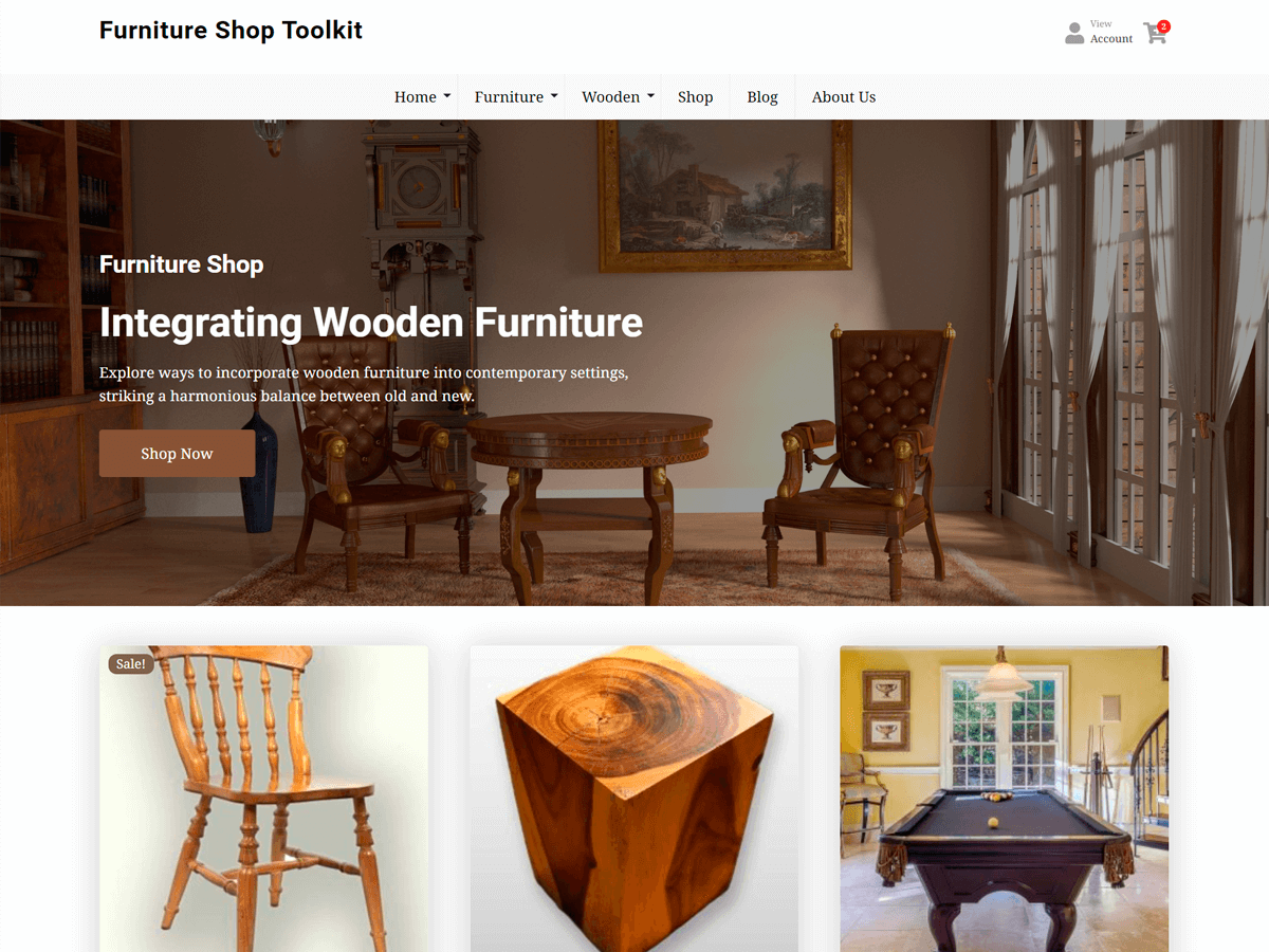Furniture Shop Toolkit Screenshot
