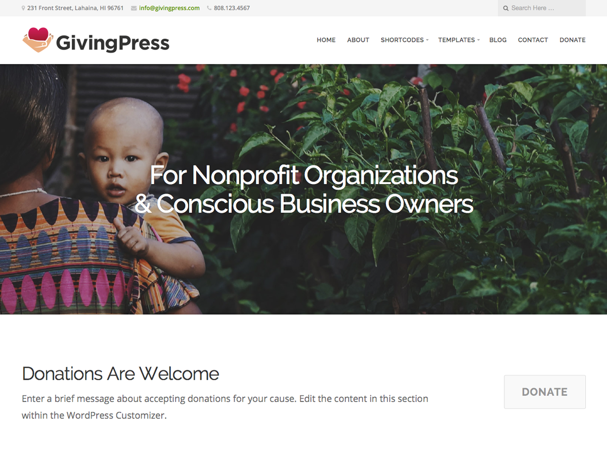 GivingPress Lite WordPress Theme by organicthemes