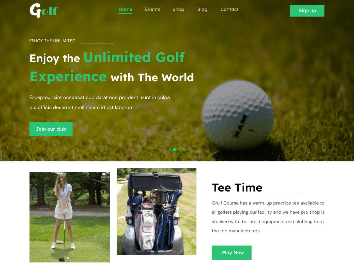 Golf Course screenshot