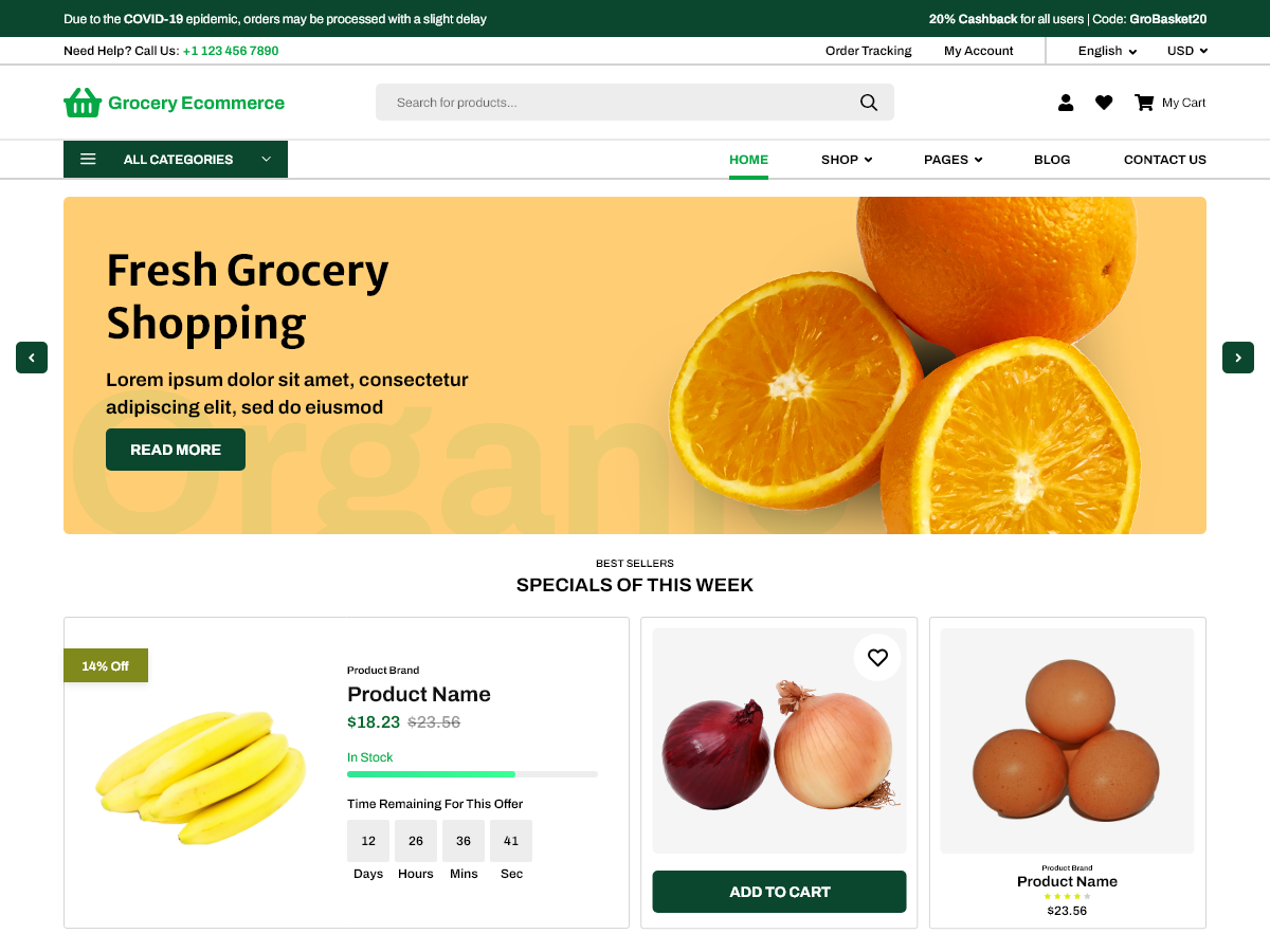 Grocery Ecommerce screenshot