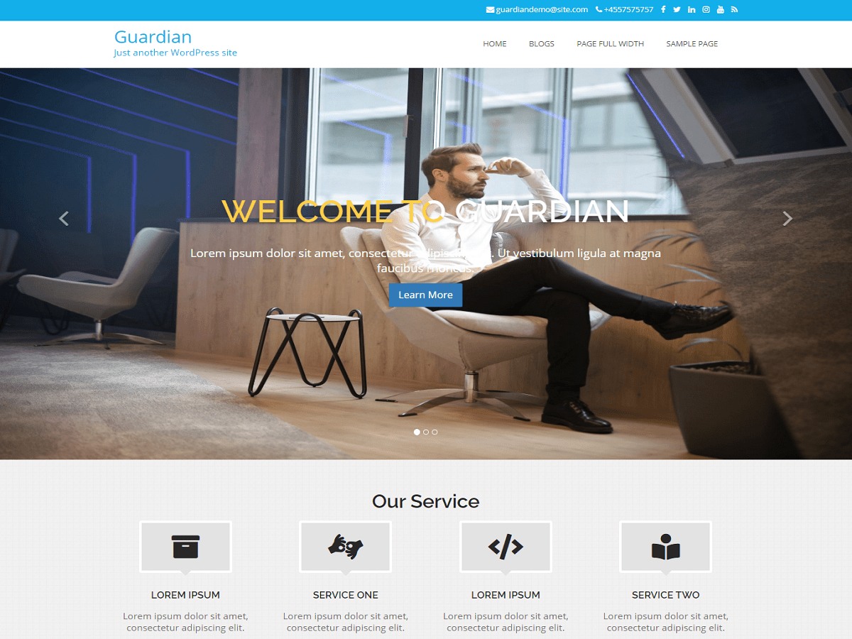 Guardian WordPress Theme by weblizar