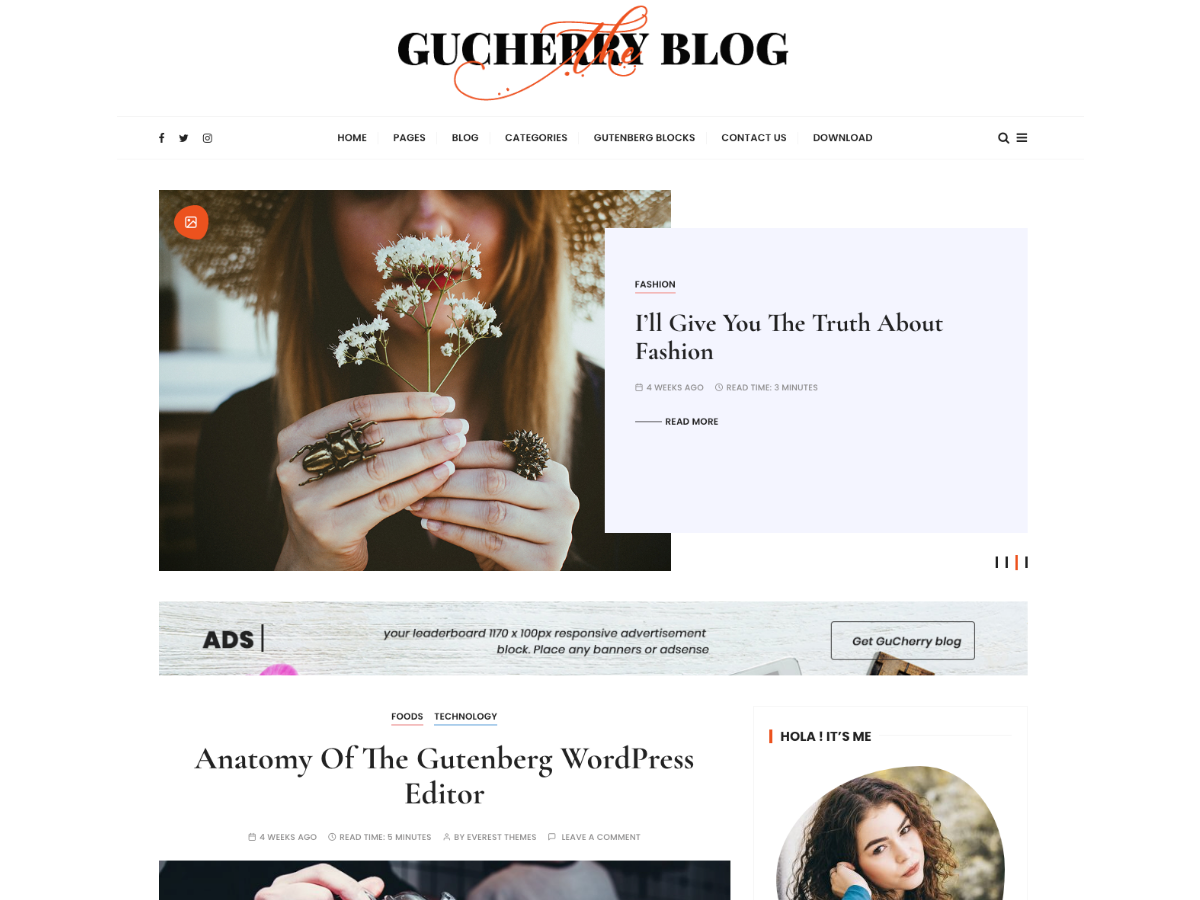 GuCherry Blog screenshot