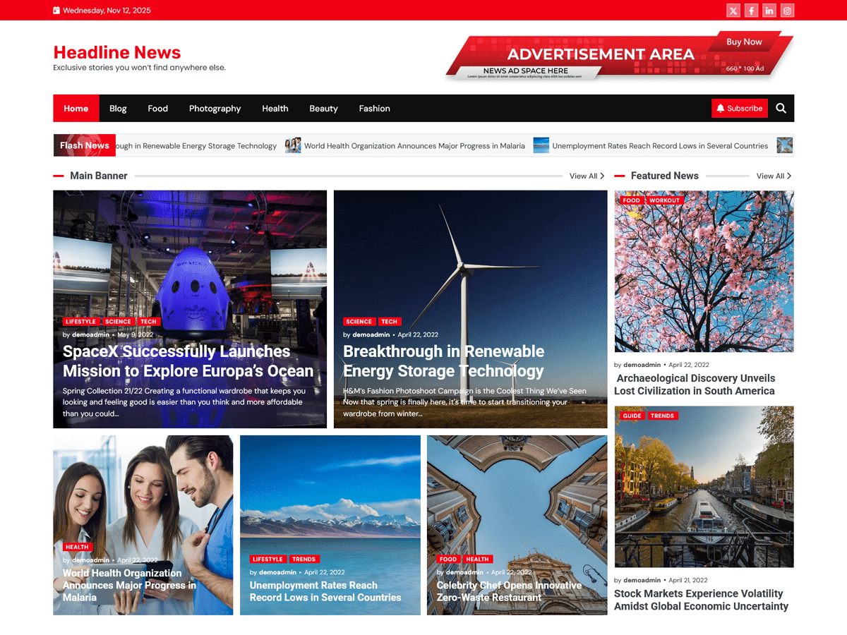 Headline News Screenshot