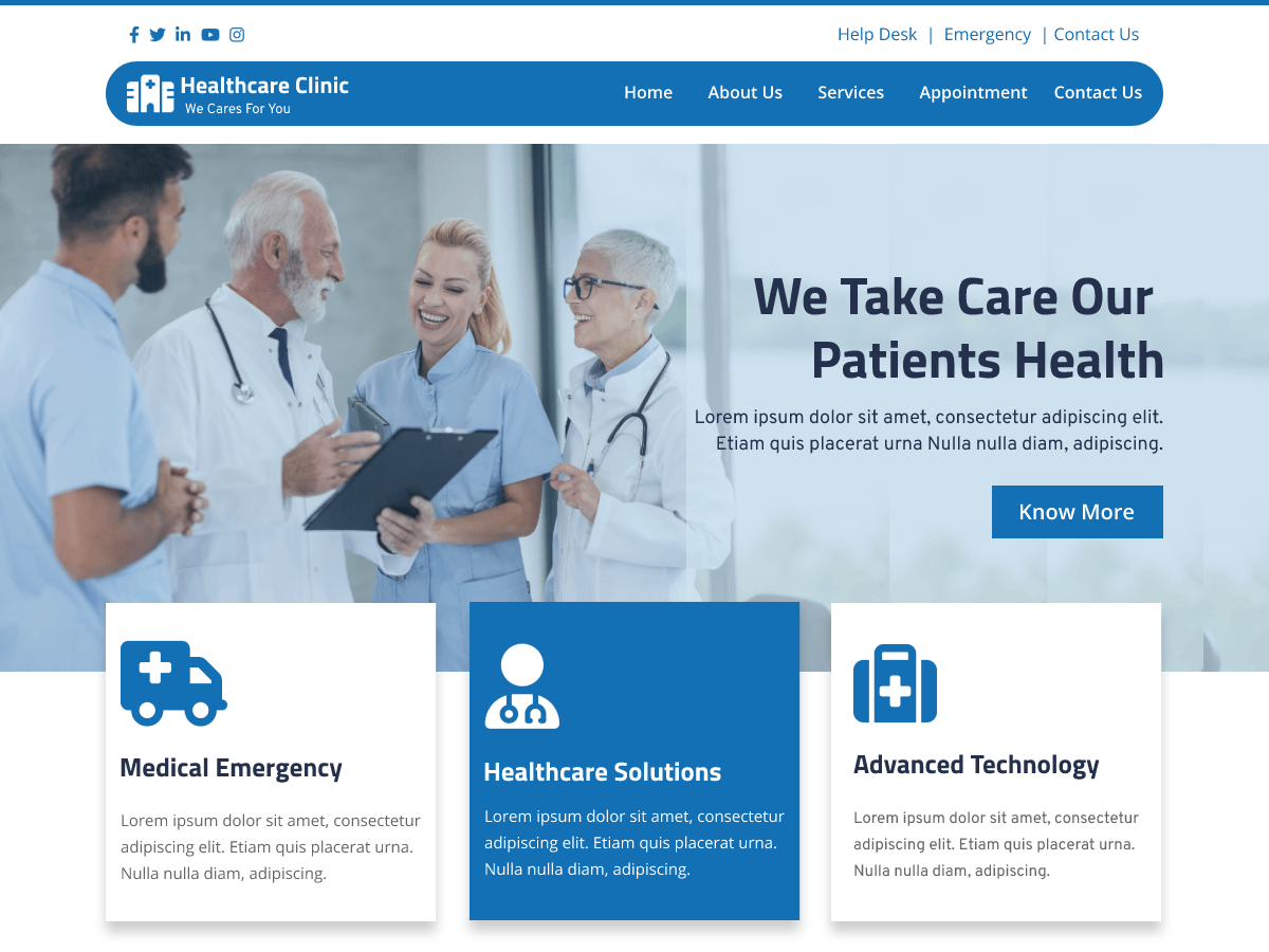 Healthcare Clinic screenshot