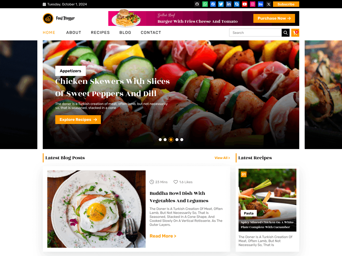 Healthy Food Blogger screenshot