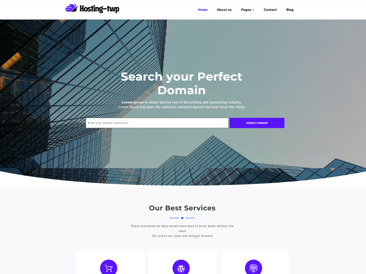 Hosting Elementor Screenshot