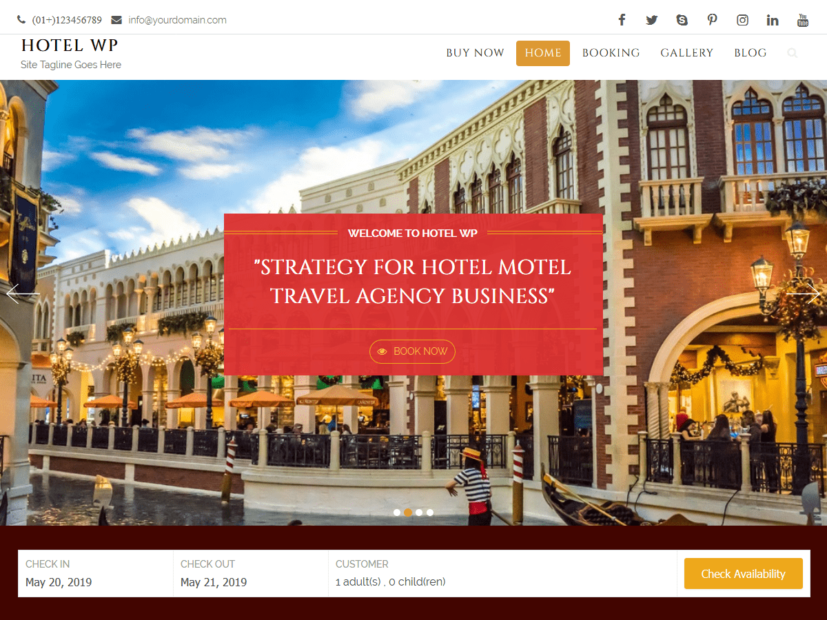Hotel WP Lite WordPress Theme by ceylonthemes