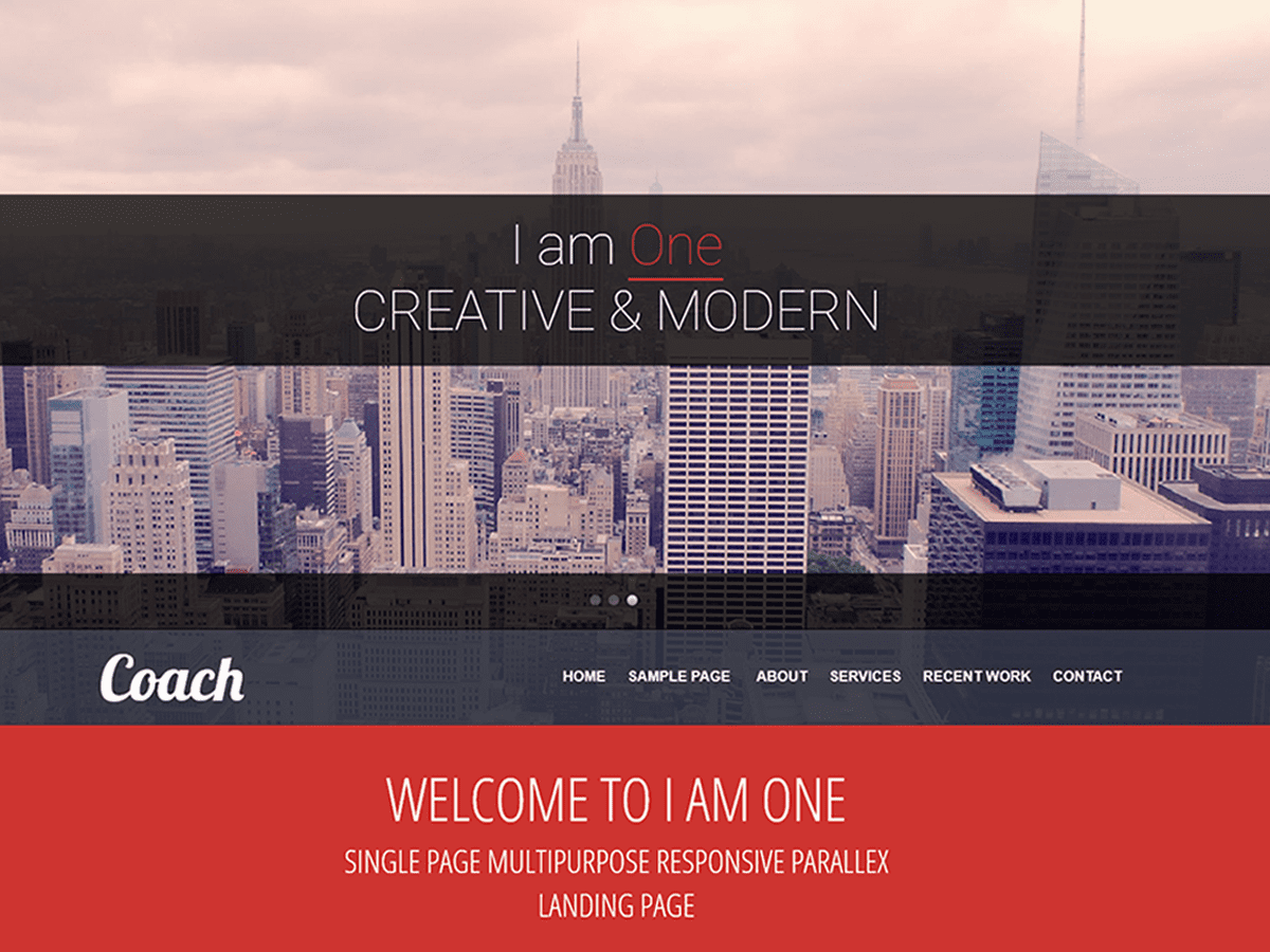 I Am One WordPress Theme by sonalsinha21