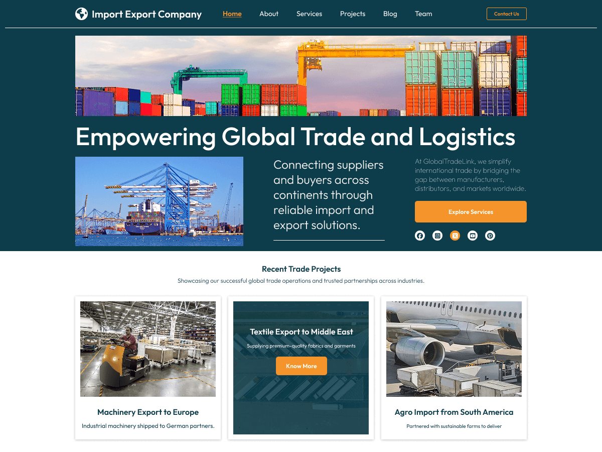 Import Export Company screenshot
