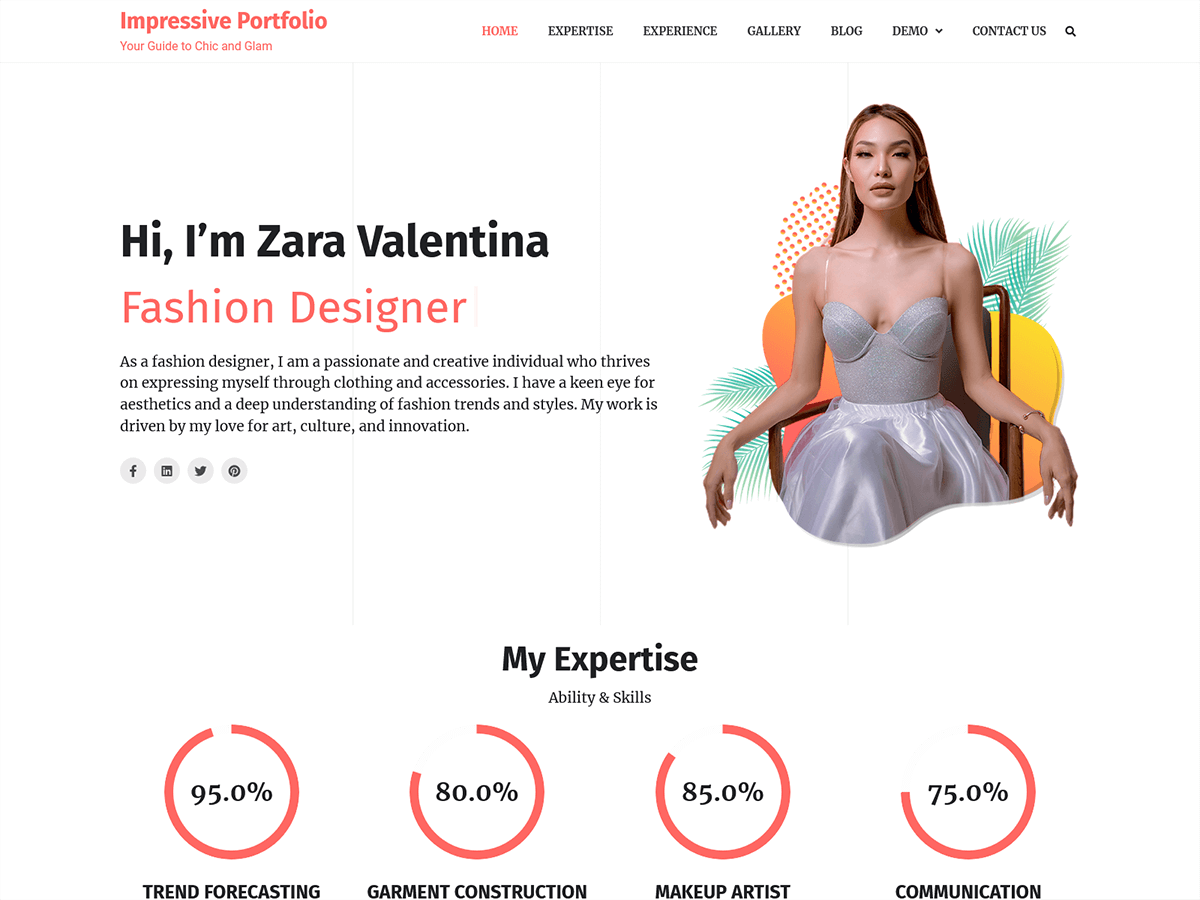 Impressive Portfolio screenshot