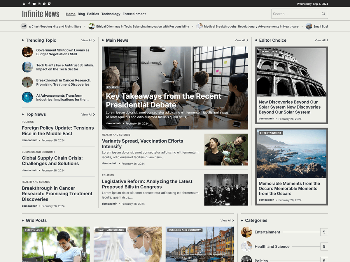 Infinite News Screenshot