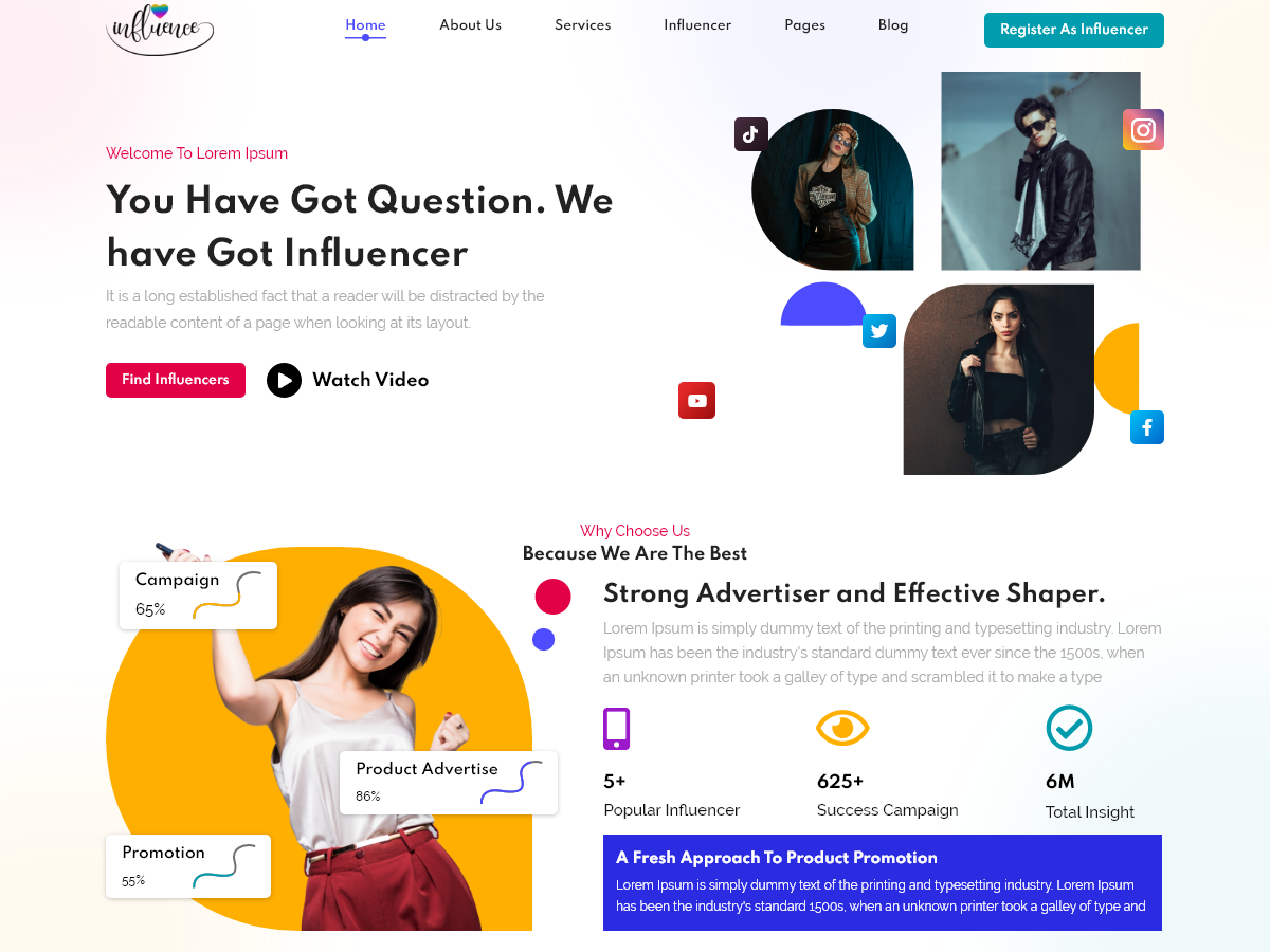 Influencer Agency screenshot