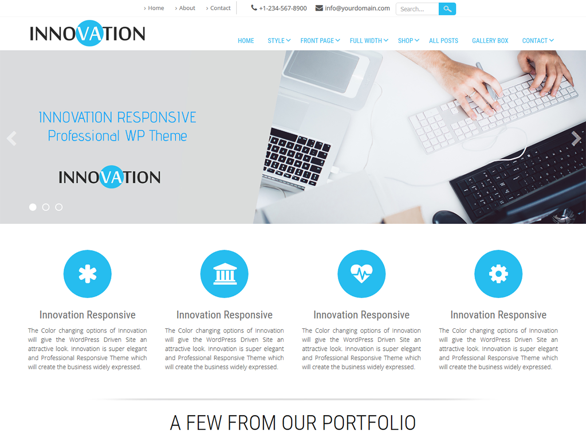 Innovation Lite Free WordPress Theme by d5creation