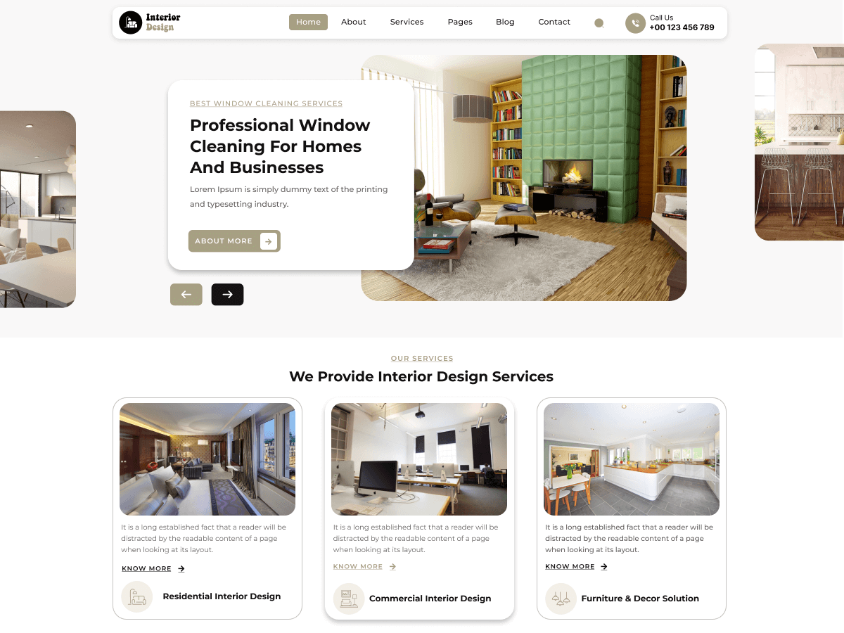 Interior Services Screenshot