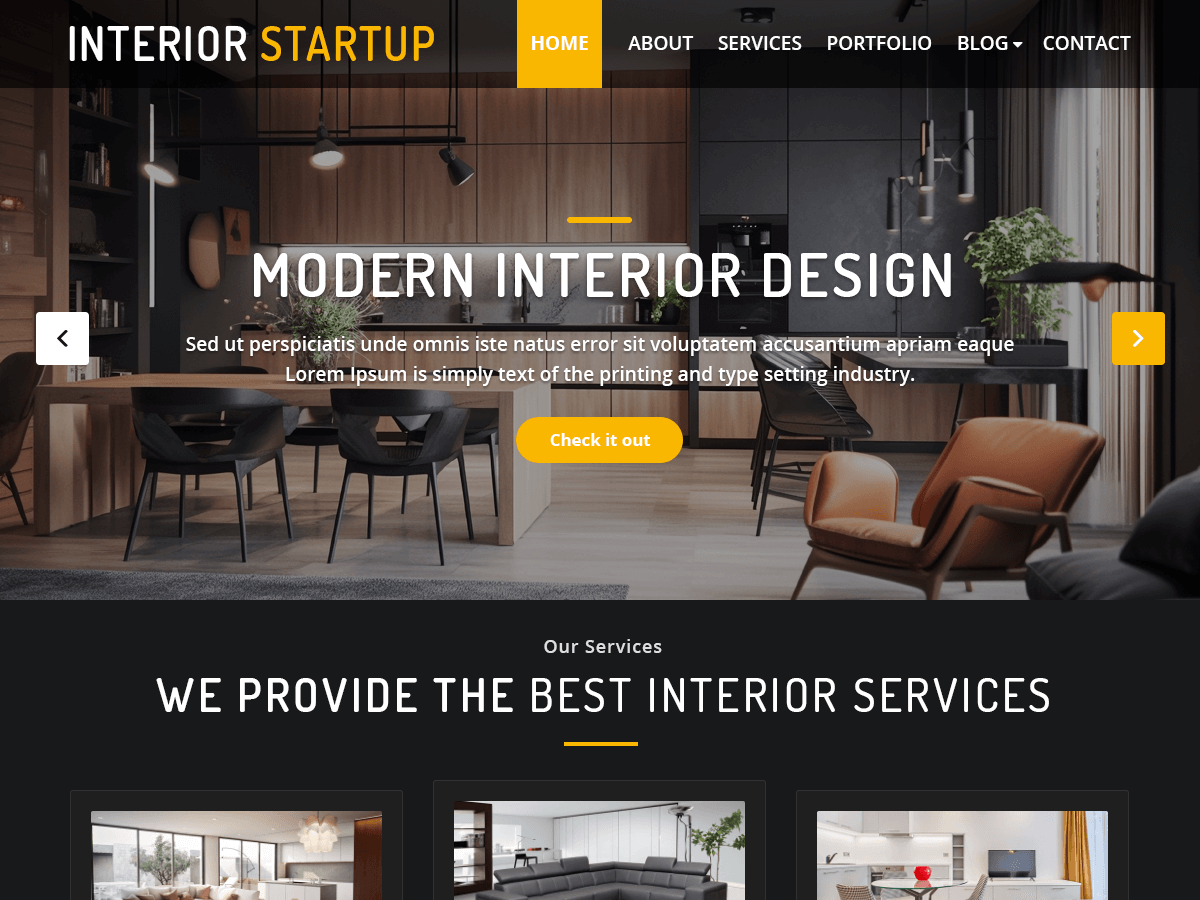 Interior Startup screenshot