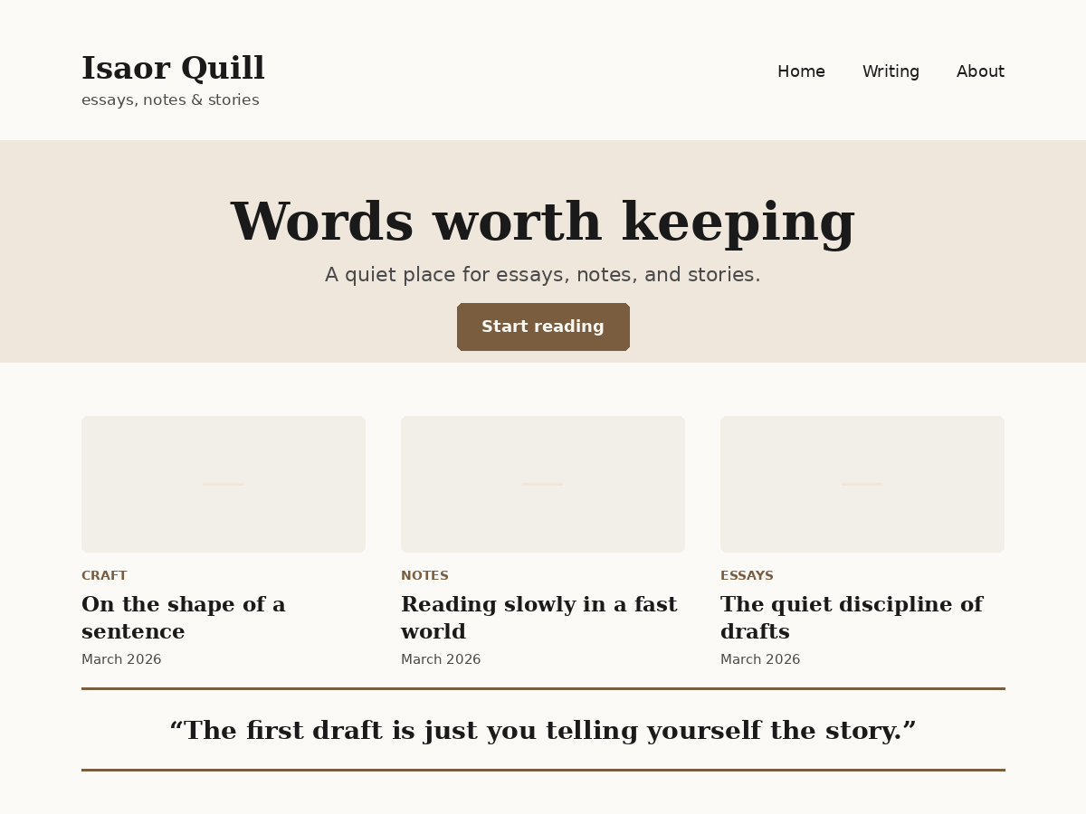 Isaor Quill
