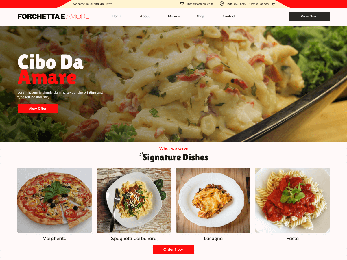 Italian House Restaurant screenshot