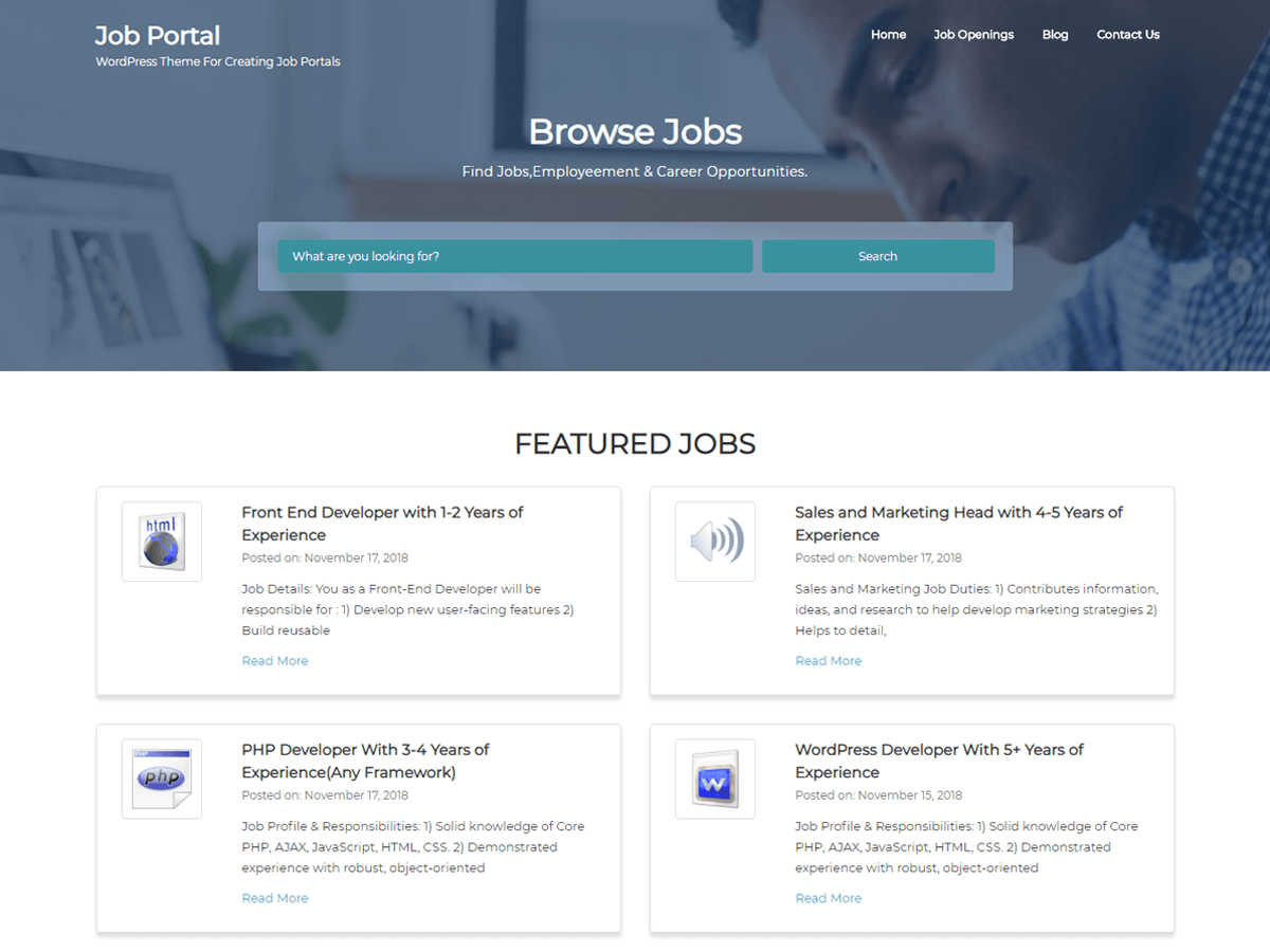 Job Portal screenshot