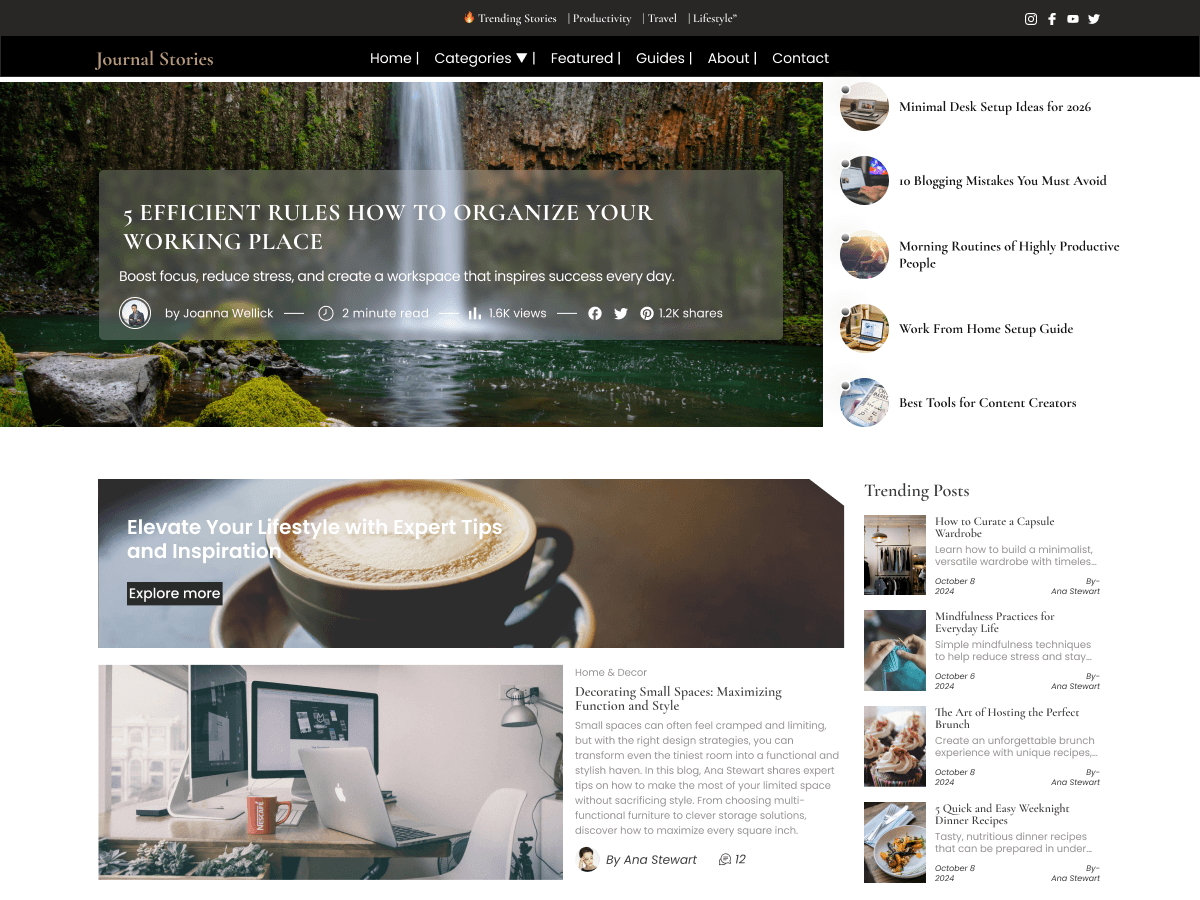 Journal Stories screenshot