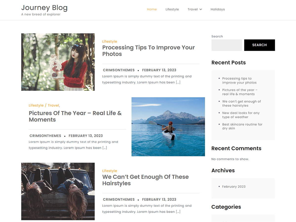 Journey Blog - The Perfect WordPress Theme for Travel Bloggers