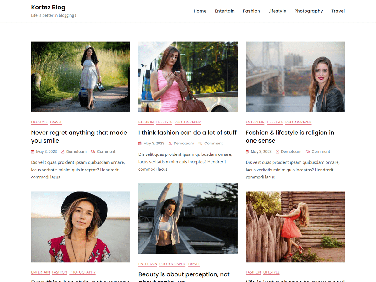 Kortez Blog Screenshot