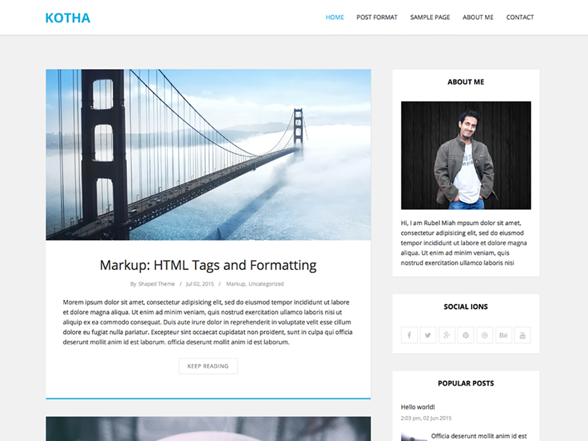 Kotha WordPress Theme by awordpresslife