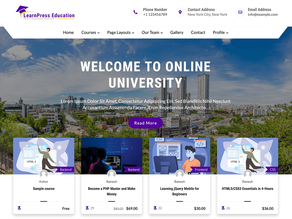 Learn Press Education Screenshot